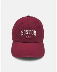 Pull&Bear - Boston bestickte kappe - Lyst