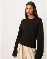 Gina Tricot - Wide Sleeve Knitted Sweater - Lyst