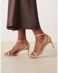 Glamorous - Barely There Heeled Sandals - Lyst