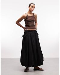 Reclaimed Vintage - Midi Puffball Skirt With Tie Sides - Lyst