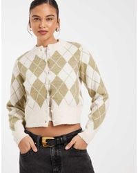 Vero Moda - Cropped Knitted Cardigan - Lyst