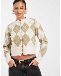 Vero Moda - Cropped Knitted Cardigan - Lyst