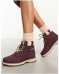 Caterpillar - Cat Charli Fleece Lace Up Leather Boots - Lyst