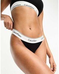 Calvin Klein - Modern Cotton High Leg Tanga Briefs - Lyst