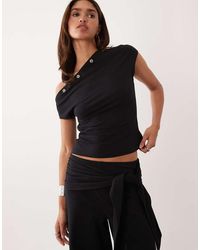 ASOS - Co-ord Eyelet Detail Off The Shoulder Top - Lyst