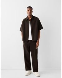 Bershka - Wide Leg Tailored Pants - Lyst