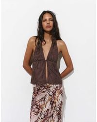 Pull&Bear - Top dos nu orné - Lyst