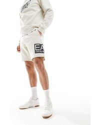 EA7 - Armani Large Side Logo Sweats Shorts - Lyst