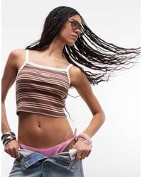 Roxy - Stripe Cami Beach Top - Lyst