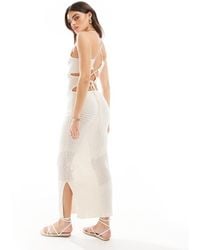 Miss Selfridge - Crochet Maxi Dress - Lyst