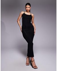 ASOS - Square Neck With Open Back With Strappy Back Midi Dress - Lyst