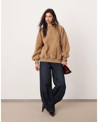 ASOS - – oversize-sweatshirt aus teddyfell - Lyst