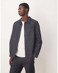 Mango - Chaqueta Azul Añil Estilo Camisa Holgada De Algodón De (Parte De Un Conjunto) - Lyst