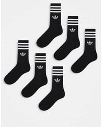 adidas Originals - Adicolor Trefoil 6 Pack Crew Socks - Lyst