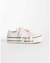 Converse - Chuck Taylor All Star Lift Ox Platform Satin Sneakers - Lyst