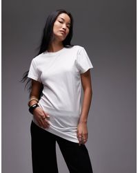 & Other Stories - T-shirt long en jersey à détail drapé asymétrique - cassé - Lyst