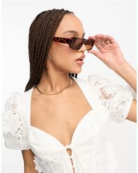 Monki - Small Rectangle Sunglasses - Lyst