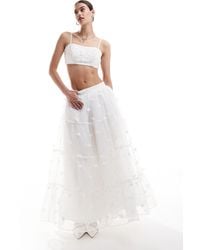 Sister Jane - Dream Bridal Floral Pearl Embellished Maxi Skirt Co-ord - Lyst