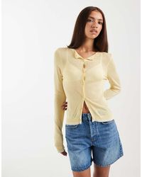 ASOS - Fine Knit Sheer Cardigan - Lyst