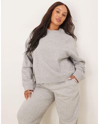 ASOS - Asos Design Curve Oversized Brushback Sweatshirt With Raglan Detail - Lyst