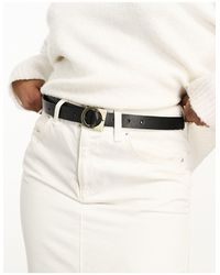 ASOS - Cinturón para cintura y cadera estrecho con hebilla con diseño abstracto - Lyst