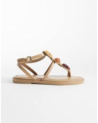 ASOS - Fenella Flat Sandals With Oversized Stone Detail - Lyst