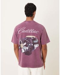 Abercrombie & Fitch - Camiseta De Manga Corta Con Gráfico De Coche En La Espalda De -Rojo - Lyst