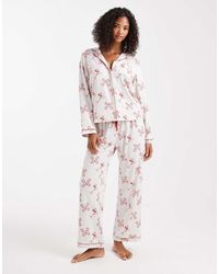 Loungeable - Supersoft Jersey Cocktails And Bows Pajama Set - Lyst