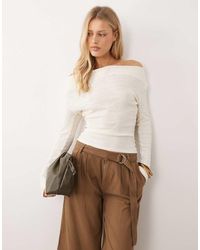 Gina Tricot - Long Sleeve Drapey Open Back Top - Lyst