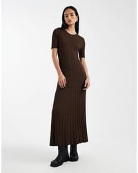Threadbare - – kurzärmliges maxi-strickkleid - Lyst