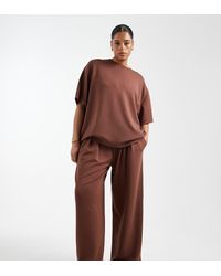 ASOS - Asos Design Curve Soft Touch Cupro Super Wide Leg Jogger - Lyst