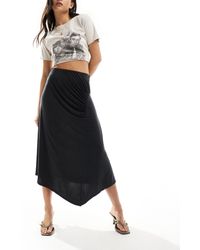 & Other Stories - Stretch Jersey Midi Skirt With Asymmetric Drape Detail - Lyst