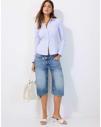 Stradivarius - Basic gestreiftes tailliertes hemd - Lyst