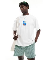 Parlez - Graft - t-shirt bianca oversize con stampa sul davanti - Lyst