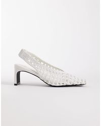 schuh - Saturday Sling Back Heeled Woven Shoe - Lyst