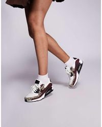 Nike - Zapatillas De Deporte Blancas Con Estampado De Leopardo Air Max 90 De - Lyst