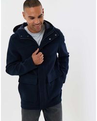 Threadbare - Faux Wool Hooded Jacket - Lyst