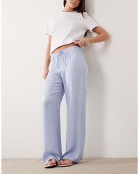 Cotton On - Sleep Washed Satin Wide Leg Pants - Lyst