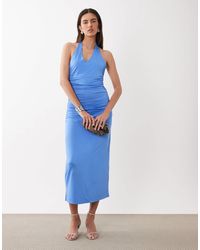 ONLY - Halterneck Slinky Midaxi Dress - Lyst