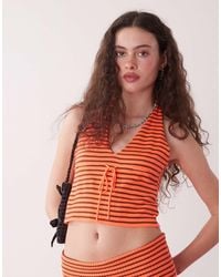 Collusion - Knitted Festival Stripe Halter Top Co-ord - Lyst