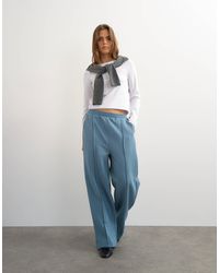 TOPSHOP - Pintuck Straight Leg Sweatpants - Lyst