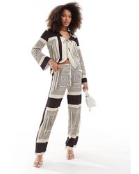 Object - Plisse Wide Leg Trouser Co-ord - Lyst