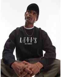 Levi's - – locker geschnittenes, es sweatshirt mit logo-schriftzug auf der brust - Lyst