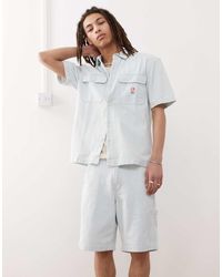 Wrangler - Casey Jones Workwear Short Sleeve Railroad Stripe Denim Shirt - Lyst