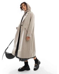 Jdy Longline Coat in Natural Lyst UK