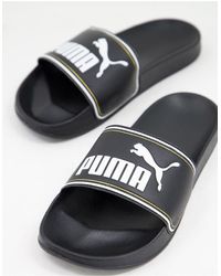 chanclas puma piel