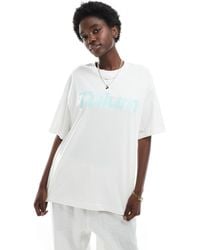 Bershka - Lotus Print Oversized T-Shirt - Lyst