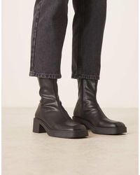 ASOS - Wide Fit Raven Smart Mid-heel Boots - Lyst