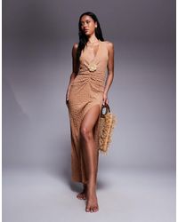 ASOS - Raffi Plunge Maxi Beach Dress - Lyst