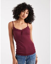 Hollister - – y2k – camisole-oberteil aus pointelle - Lyst